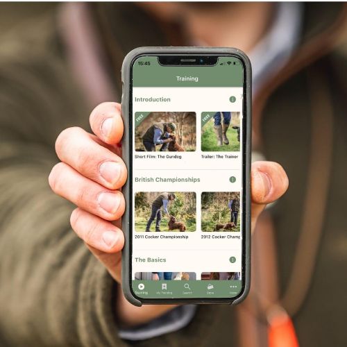 Gundog App on iPhone screen